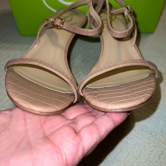 NWT SAM EDELMAN” Doran “ Strappy Open Toe Patent Leather Stiletto Heels Sandals - Picture 6 of 15